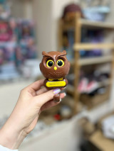 Крючок настенный самоклеящийся совушка коричневый